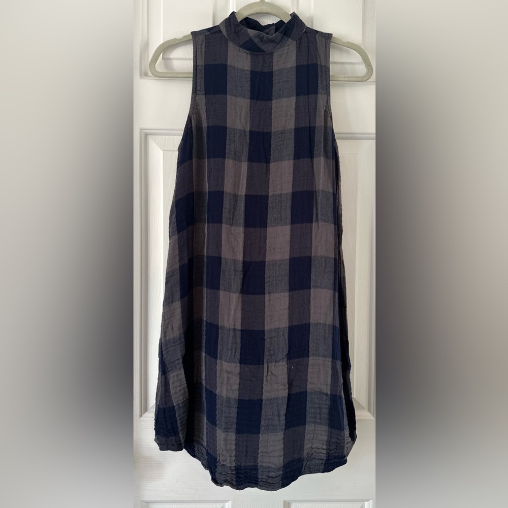 Cloth & Stone x Anthro Plaid Mock Neck Tunic Womens XS Dress